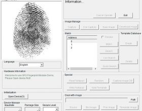 Программа SFGDemo для Fingerprint сканера